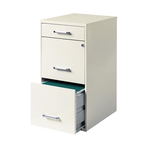 3-drawer filing cabinet steel off-white - hirsh|3.